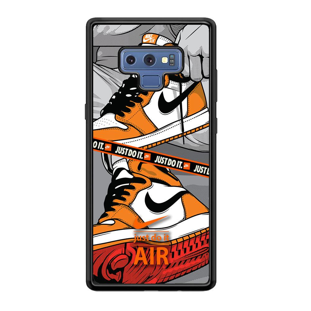 Nike Close Up The Sneaker Samsung Galaxy Note 9 Case-Rubber Black (2D Case)-Oxvistore