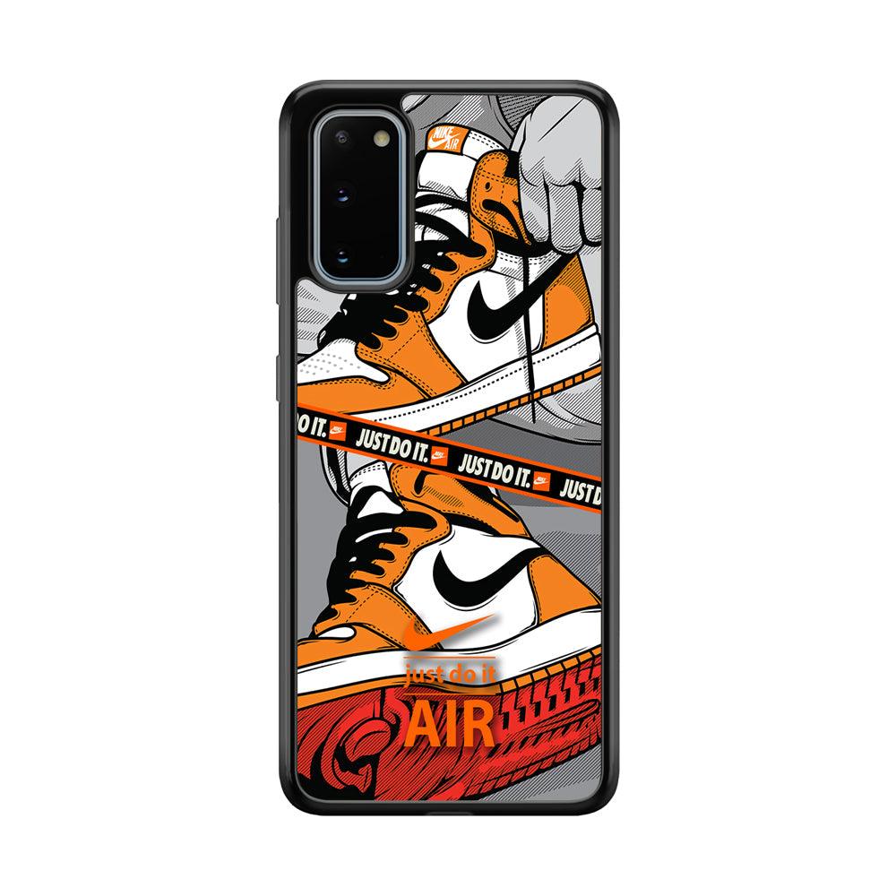 Nike Close Up The Sneaker Samsung Galaxy S20 Case-Rubber Black (2D Case)-Oxvistore