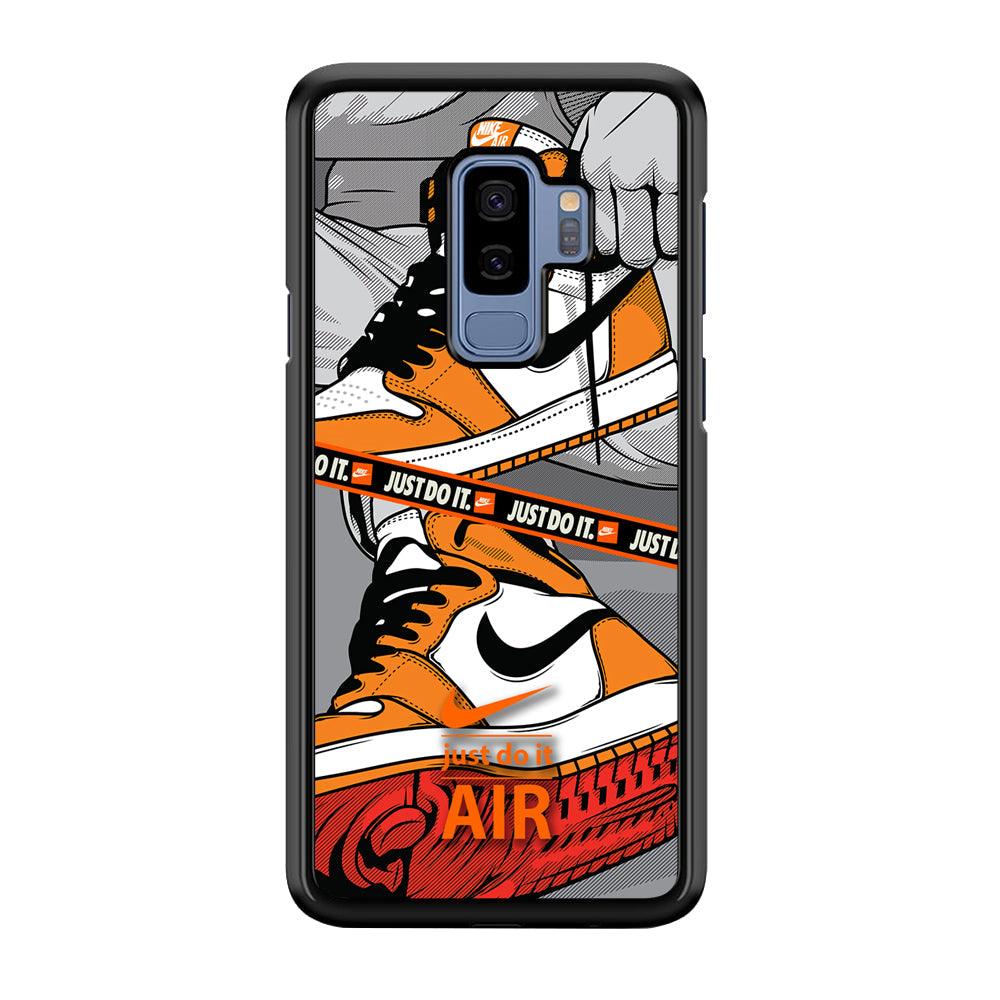 Nike Close Up The Sneaker Samsung Galaxy S9 Plus Case-Rubber Black (2D Case)-Oxvistore