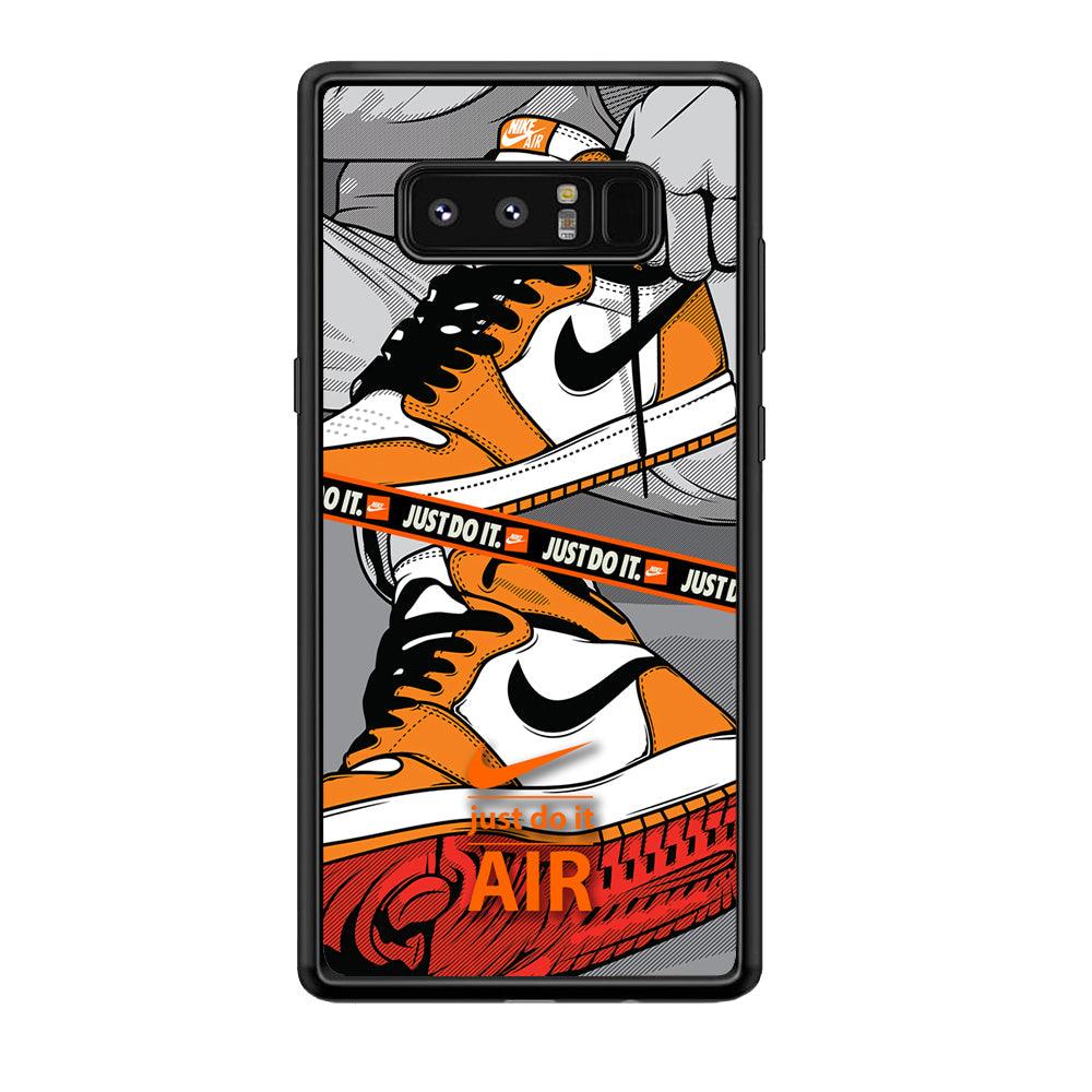 Nike Close Up The Sneaker Samsung Galaxy Note 8 Case-Rubber Black (2D Case)-Oxvistore