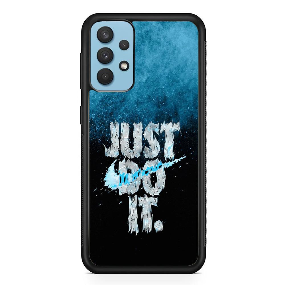 Nike Cloud Topping Samsung Galaxy A32 Case-Rubber Black (2D Case)-Oxvistore