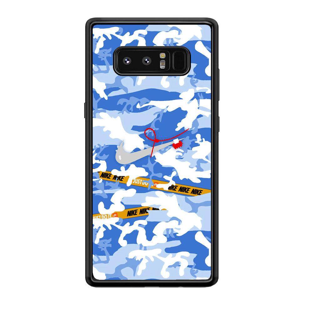 Nike Cloudy Sky Camo Samsung Galaxy Note 8 Case-Rubber Black (2D Case)-Oxvistore