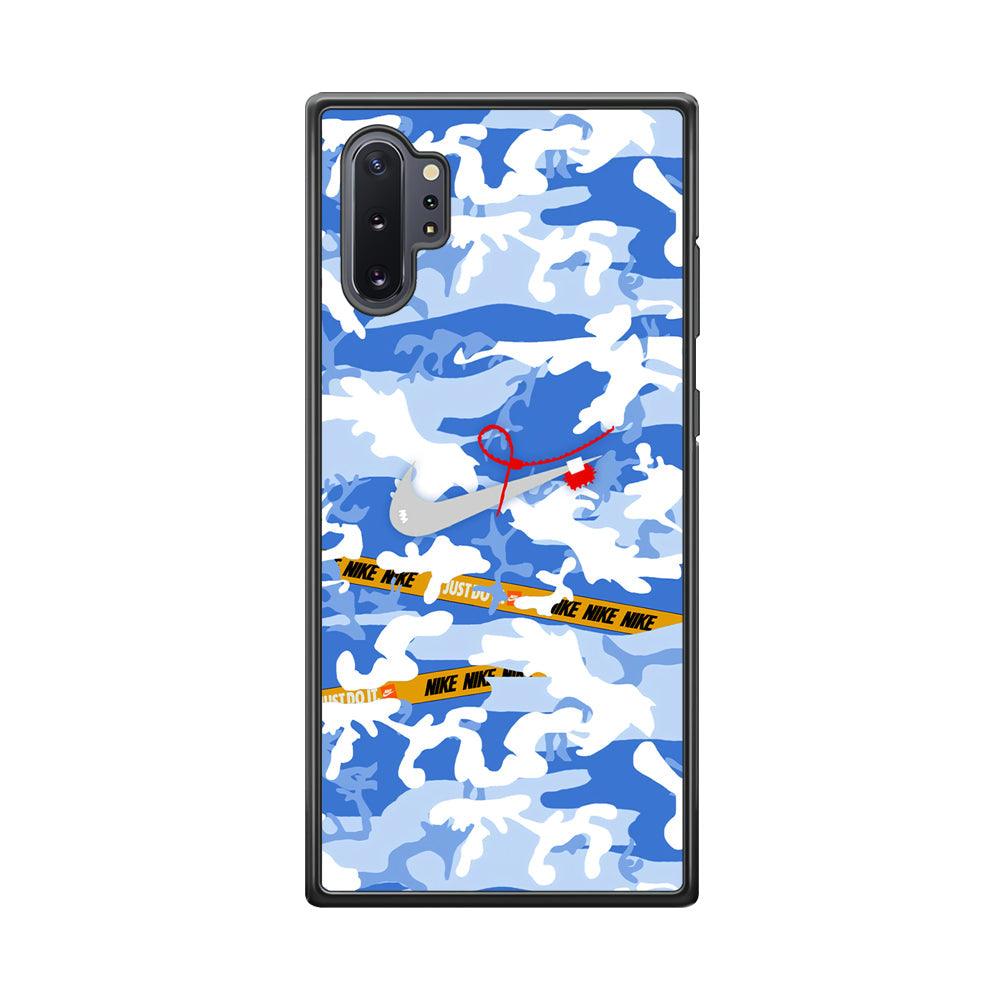 Nike Cloudy Sky Camo Samsung Galaxy Note 10 Plus Case-Rubber Black (2D Case)-Oxvistore