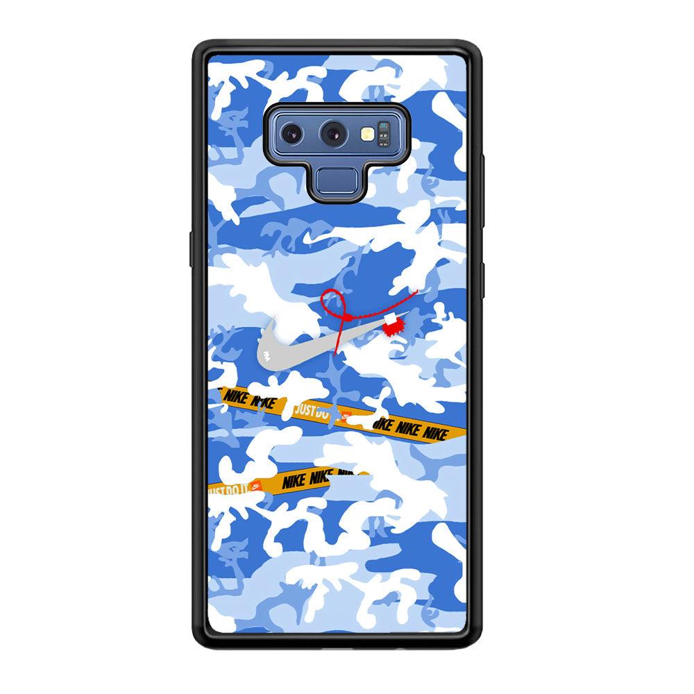Nike Cloudy Sky Camo Samsung Galaxy Note 9 Case-Rubber Black (2D Case)-Oxvistore