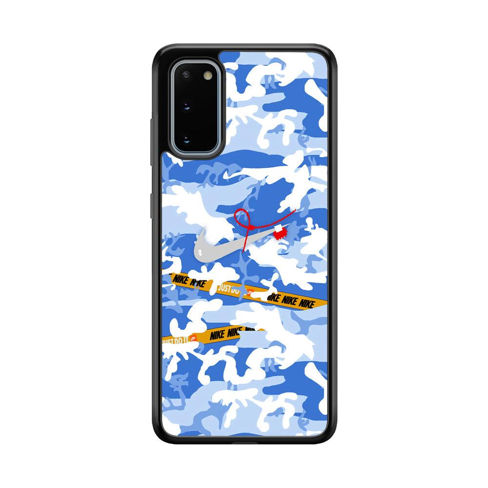 Nike Cloudy Sky Camo Samsung Galaxy S20 Case-Rubber Black (2D Case)-Oxvistore