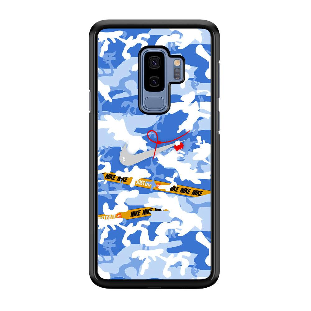 Nike Cloudy Sky Camo Samsung Galaxy S9 Plus Case-Rubber Black (2D Case)-Oxvistore