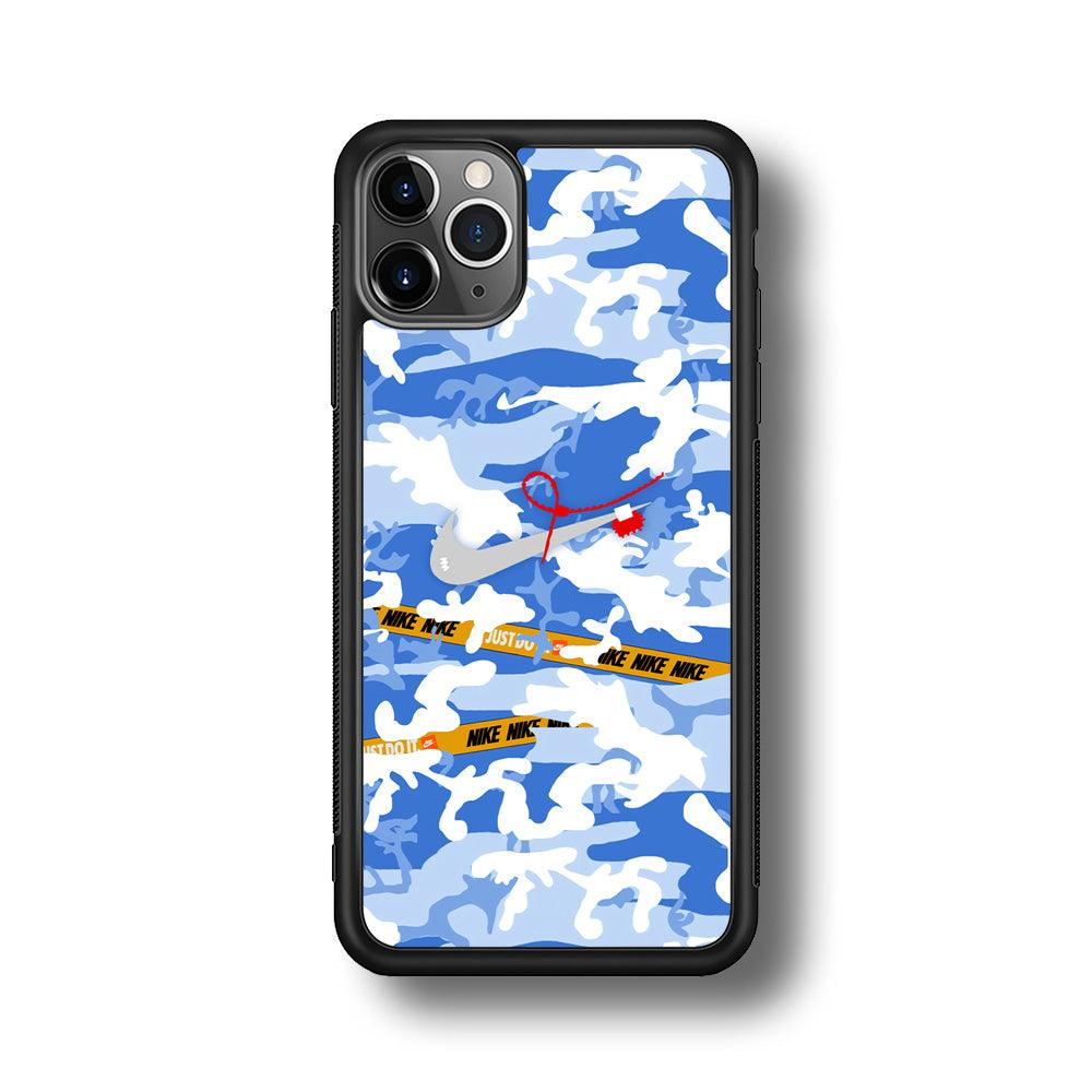 Nike Cloudy Sky Camo iPhone 11 Pro Case-Rubber Black (2D Case)-Oxvistore