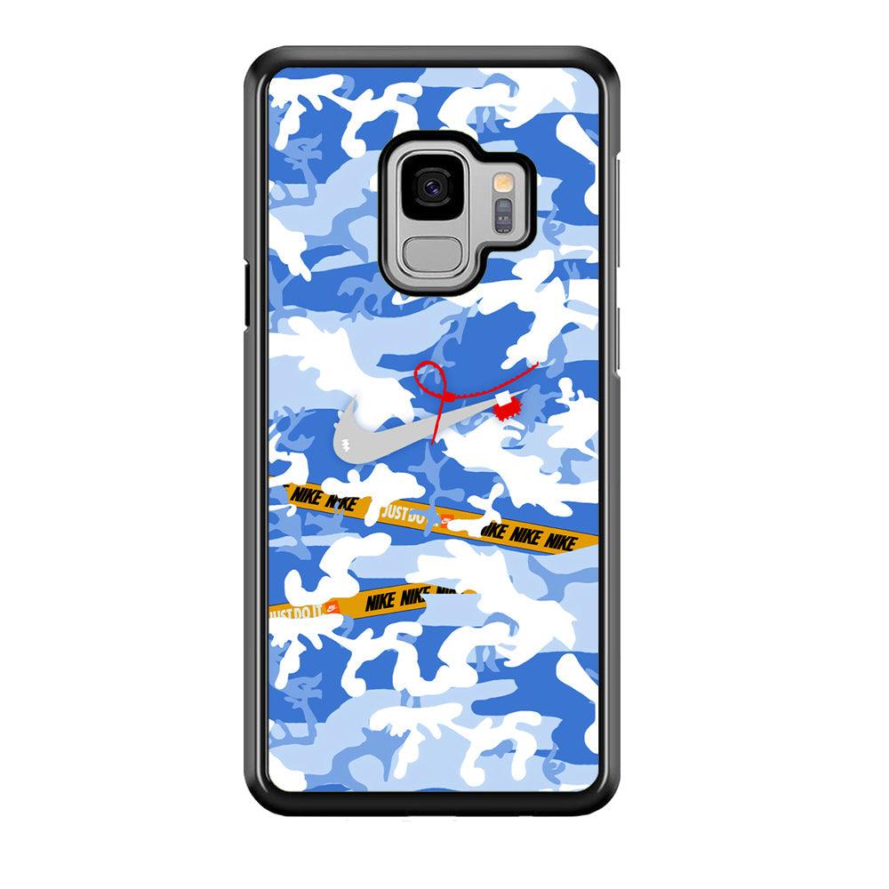 Nike Cloudy Sky Camo Samsung Galaxy S9 Case-Rubber Black (2D Case)-Oxvistore