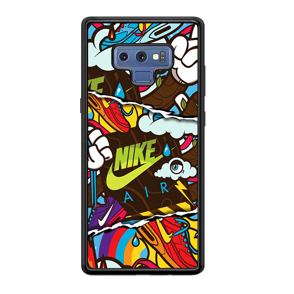 Nike Colorful Imagination Samsung Galaxy Note 9 Case-Rubber Black (2D Case)-Oxvistore