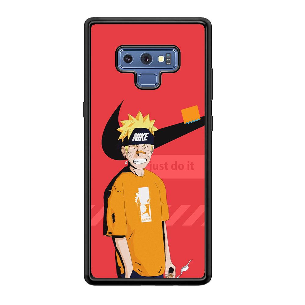 Nike Cover with Naruto Samsung Galaxy Note 9 Case-Rubber Black (2D Case)-Oxvistore