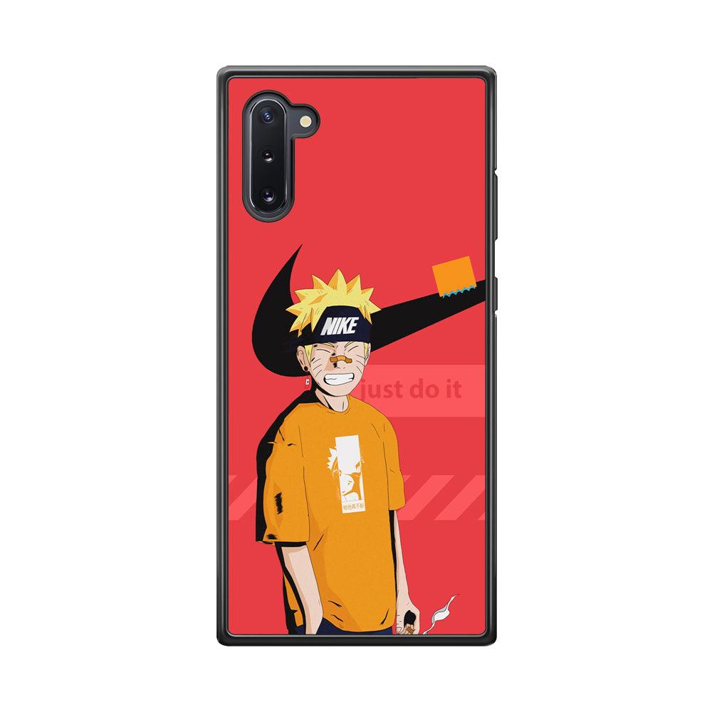 Nike Cover with Naruto Samsung Galaxy Note 10 Case-Rubber Black (2D Case)-Oxvistore