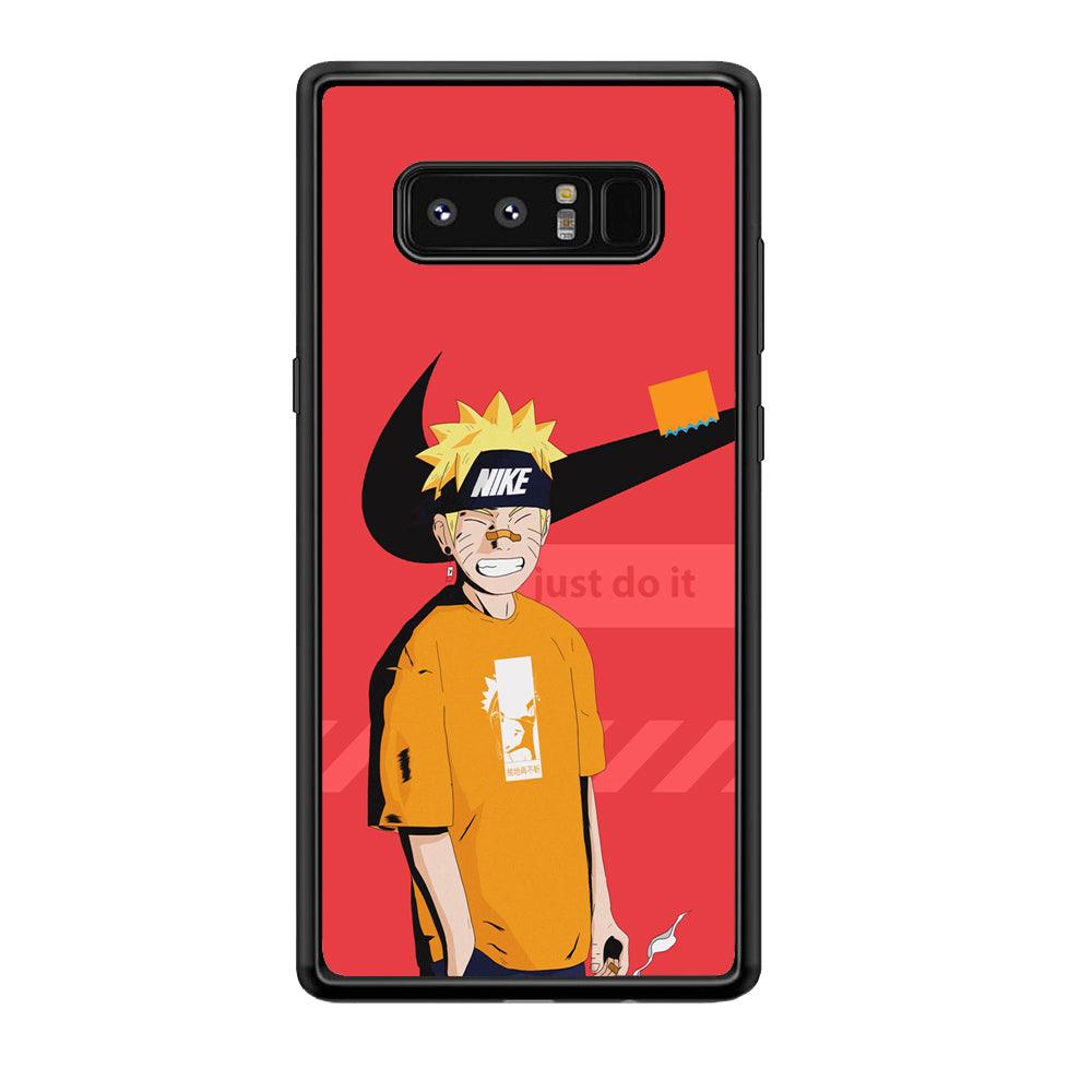 Nike Cover with Naruto Samsung Galaxy Note 8 Case-Rubber Black (2D Case)-Oxvistore