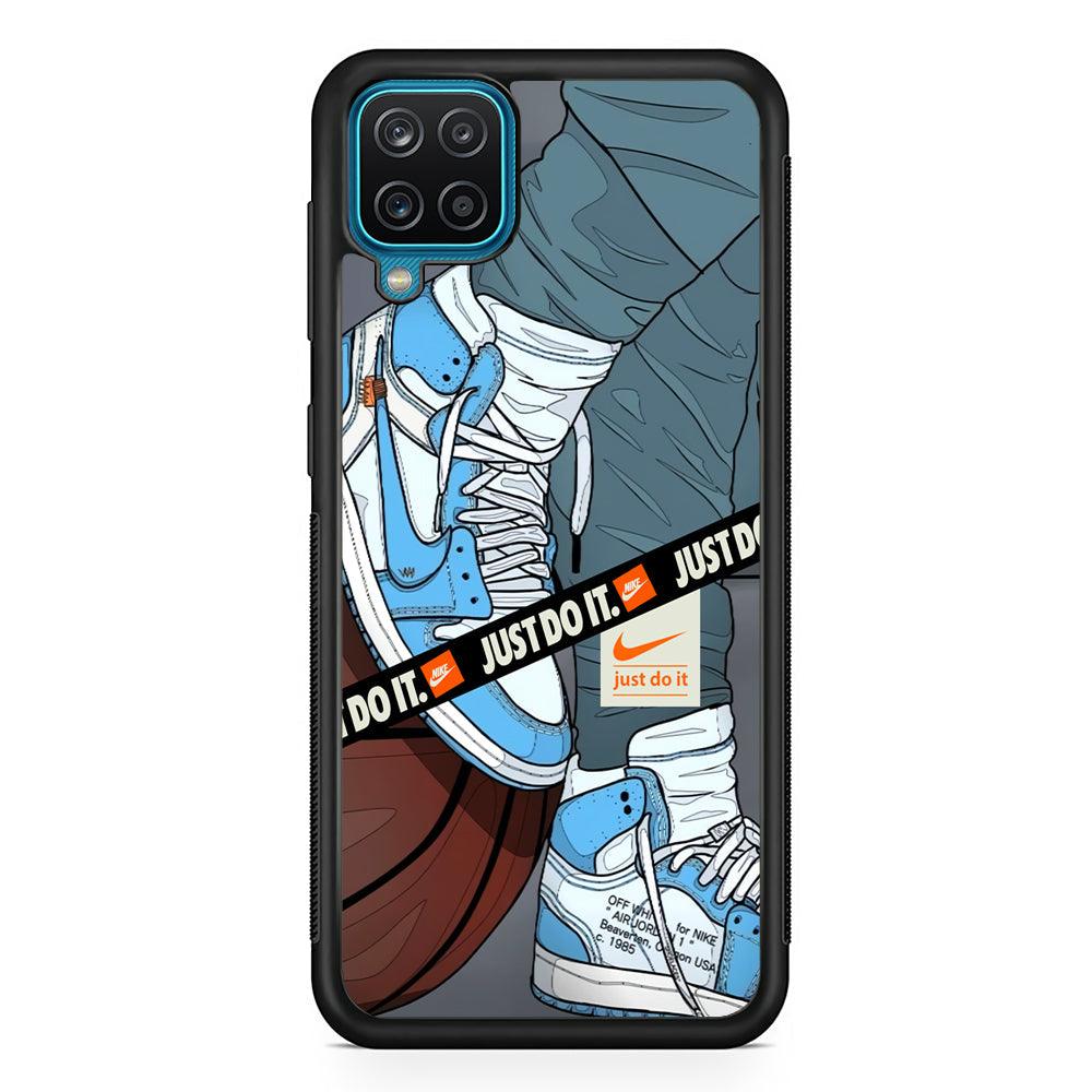 Nike Defining The Finest Samsung Galaxy A12 Case-Rubber Black (2D Case)-Oxvistore