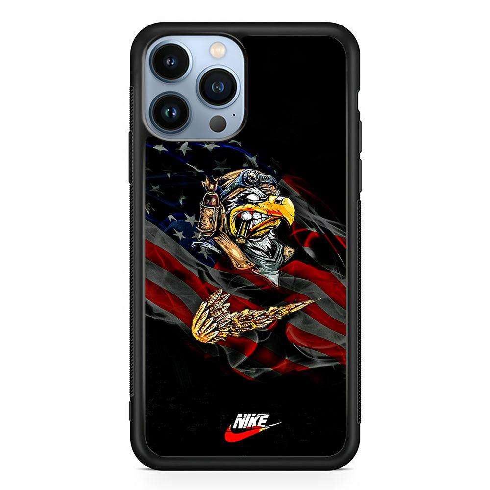 Nike Eagle Flag US 2D Rubber Phone Case-Black-Oxvistore