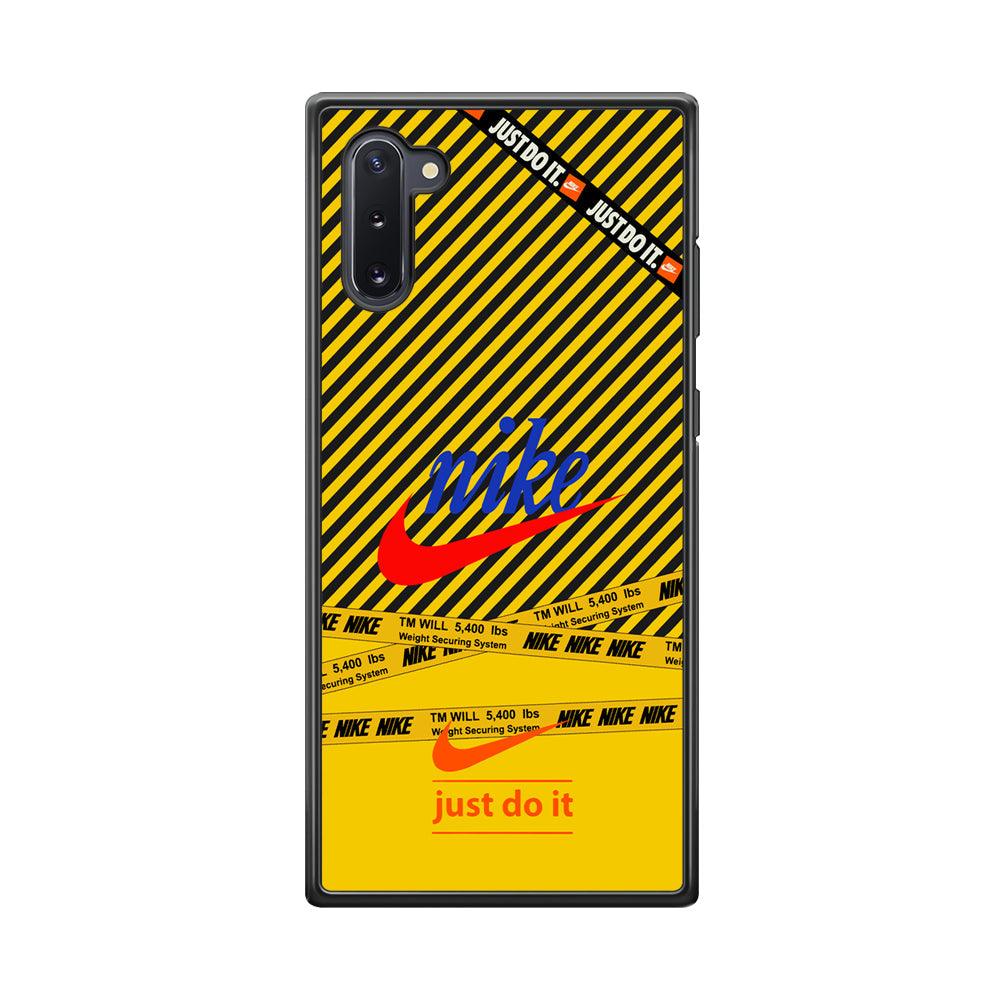 Nike Early Warning System Samsung Galaxy Note 10 Case-Rubber Black (2D Case)-Oxvistore