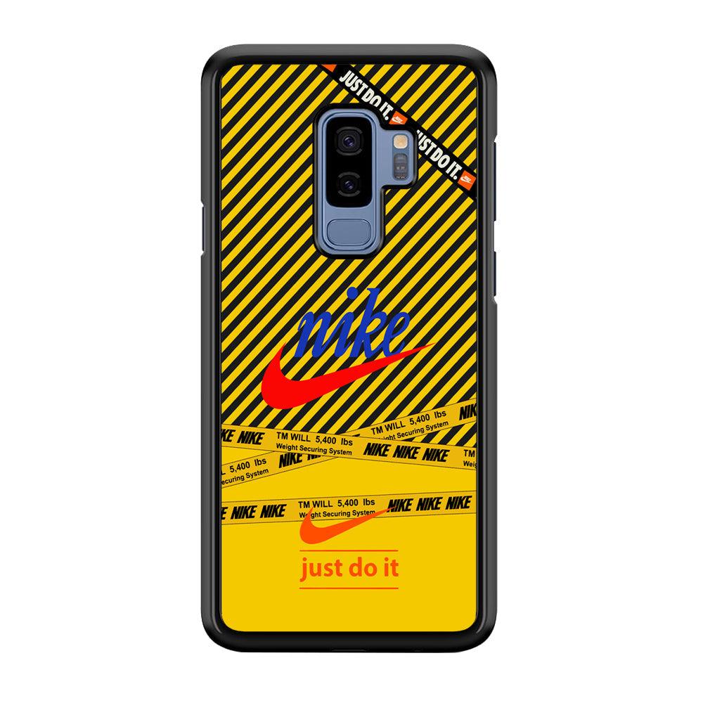Nike Early Warning System Samsung Galaxy S9 Plus Case-Rubber Black (2D Case)-Oxvistore