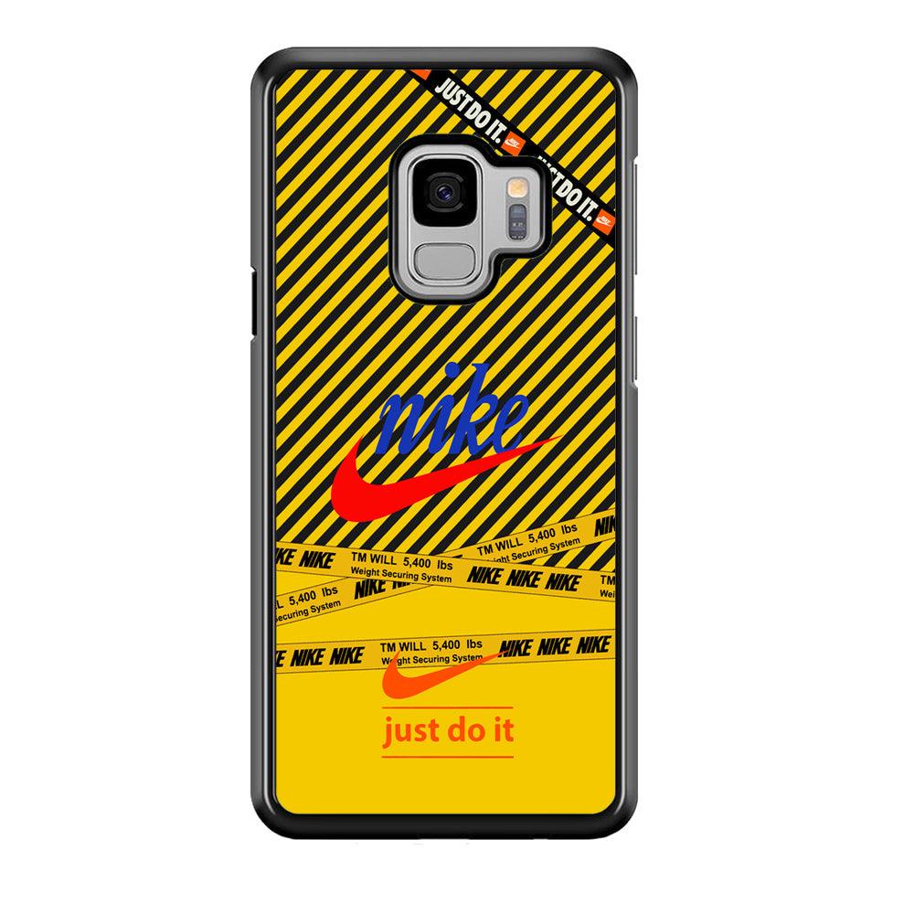Nike Early Warning System Samsung Galaxy S9 Case-Rubber Black (2D Case)-Oxvistore