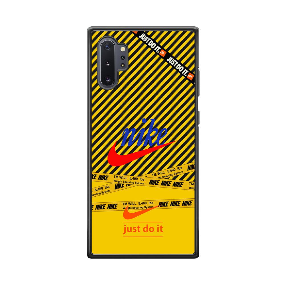 Nike Early Warning System Samsung Galaxy Note 10 Plus Case-Rubber Black (2D Case)-Oxvistore