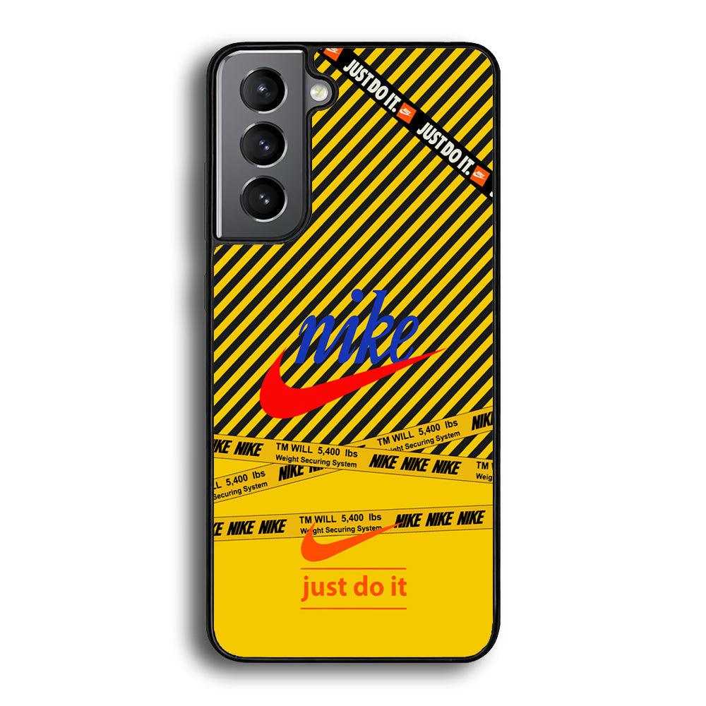 Nike Early Warning System Samsung Galaxy S24 Case-Rubber Black (2D Case)-Oxvistore