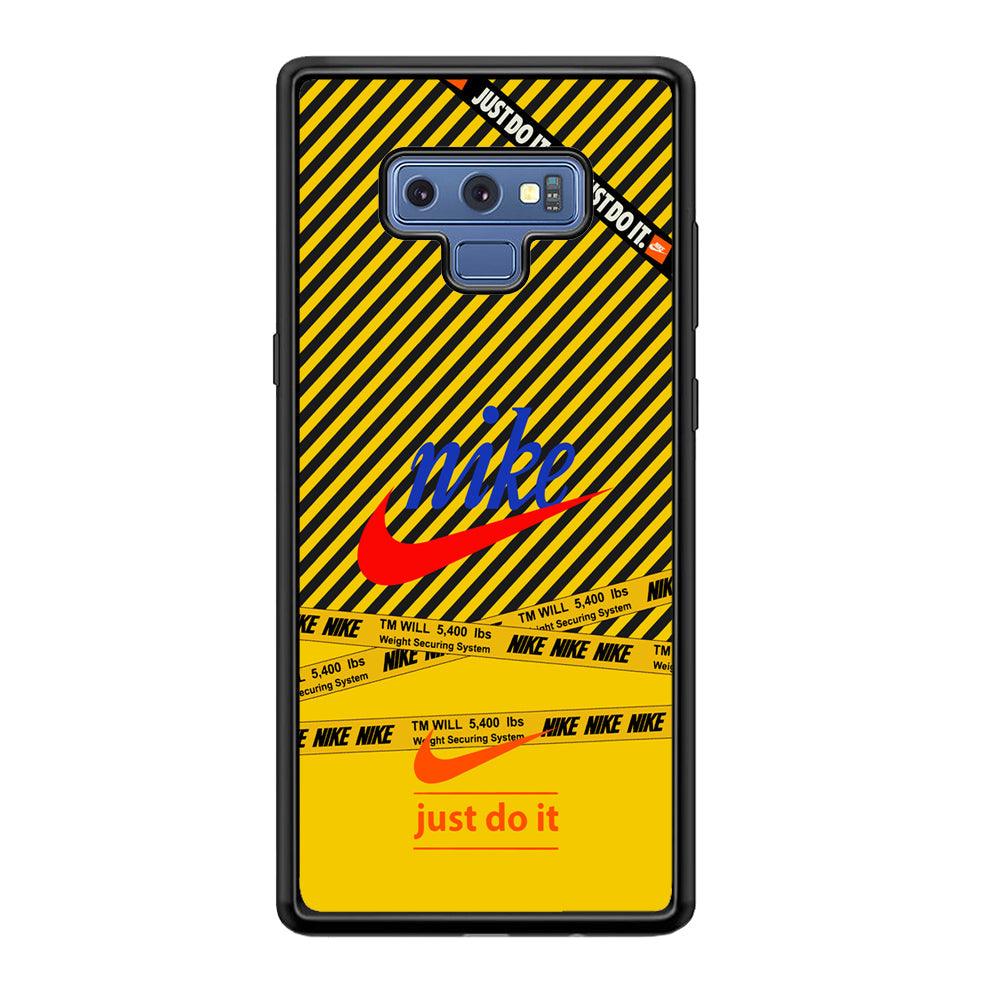 Nike Early Warning System Samsung Galaxy Note 9 Case-Rubber Black (2D Case)-Oxvistore