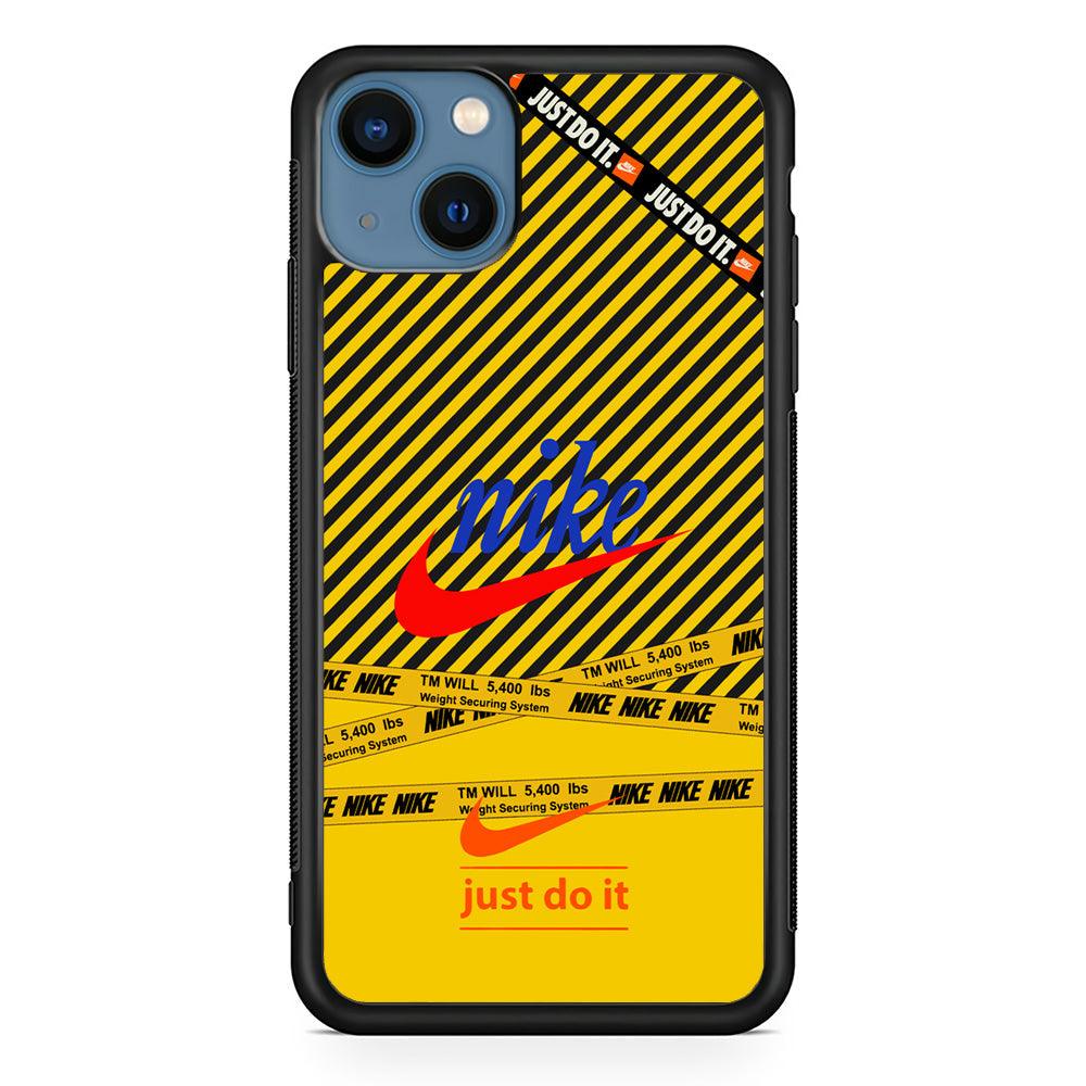 Nike Early Warning System iPhone 14 Plus Case-Rubber Black (2D Case)-Oxvistore