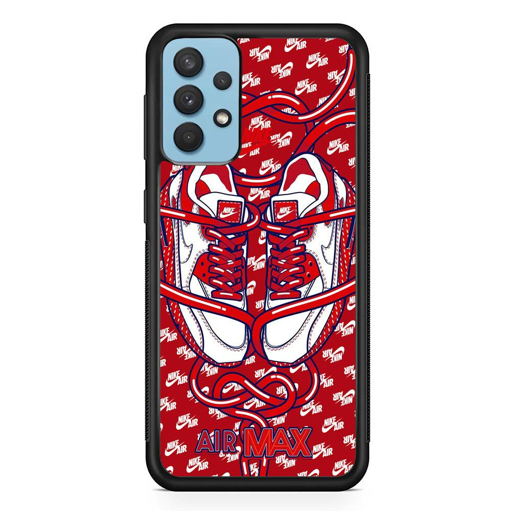 Nike Filled Up The Passion Samsung Galaxy A32 Case-Rubber Black (2D Case)-Oxvistore