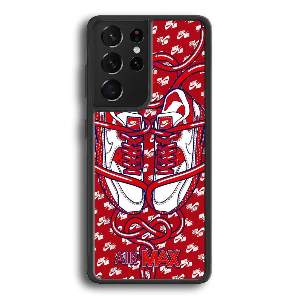 Nike Filled Up The Passion Samsung Galaxy S23 Ultra Case-Rubber Black (2D Case)-Oxvistore