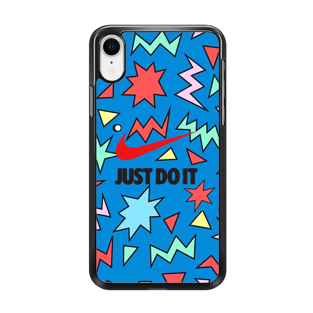 Nike Fireworks iPhone XR Case-Rubber Black (2D Case)-Oxvistore