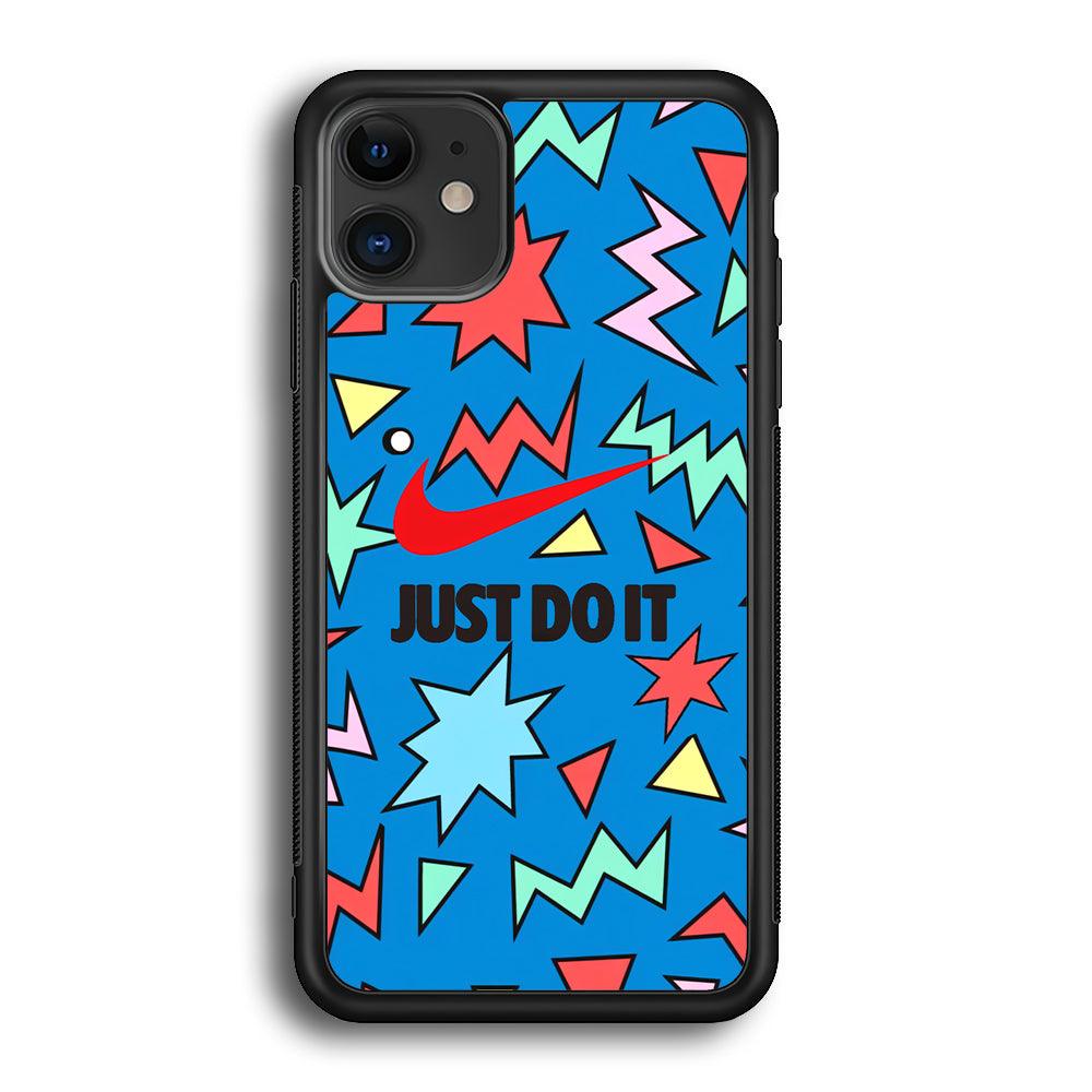 Nike Fireworks iPhone 12 Case-Rubber Black (2D Case)-Oxvistore
