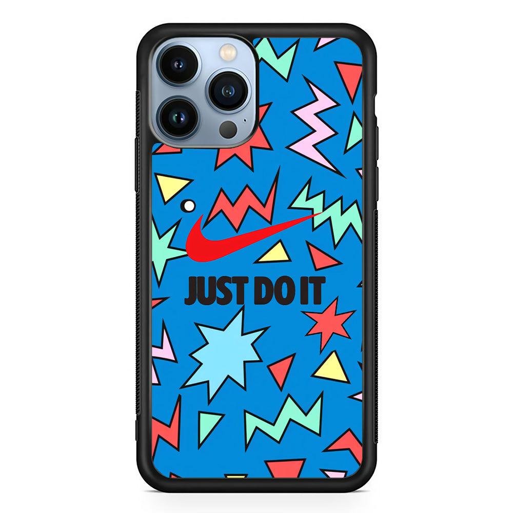 Nike Fireworks iPhone 14 Pro Max Case-Rubber Black (2D Case)-Oxvistore