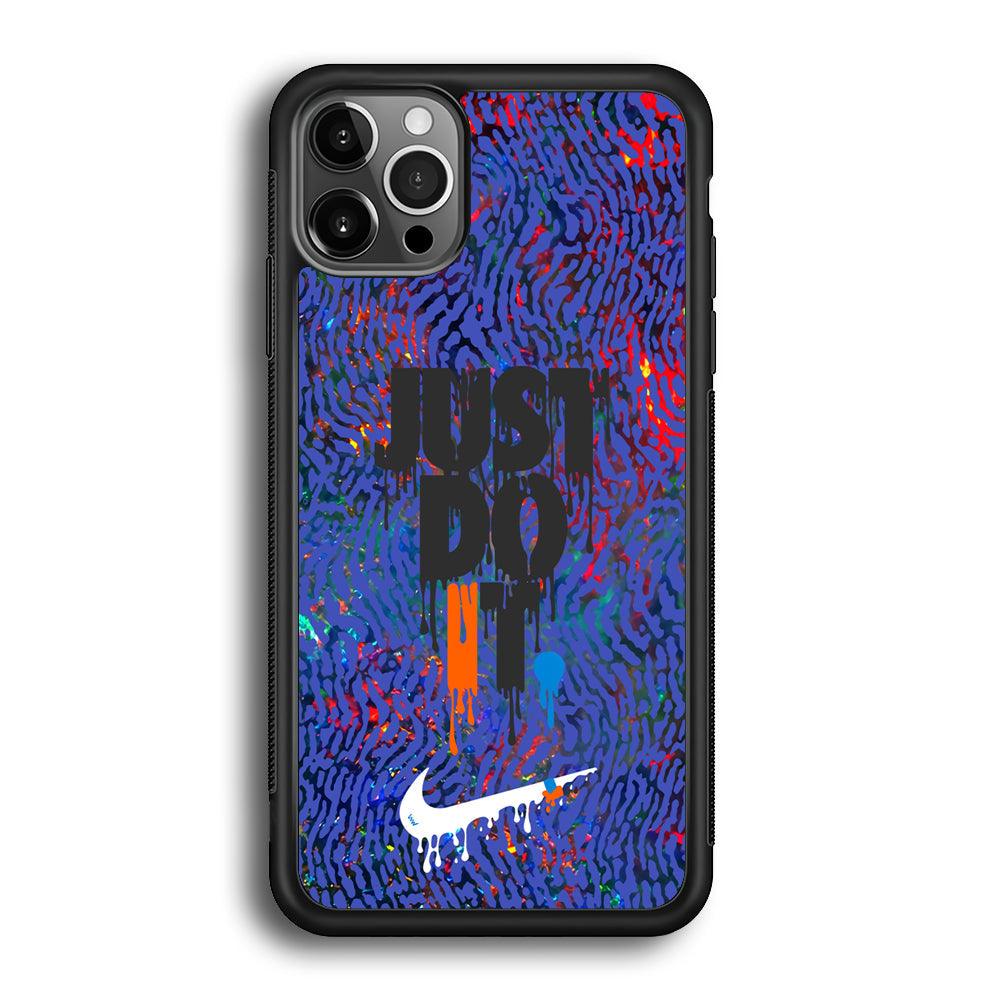 Nike Flaming Magma iPhone 12 Pro Max Case-Rubber Black (2D Case)-Oxvistore