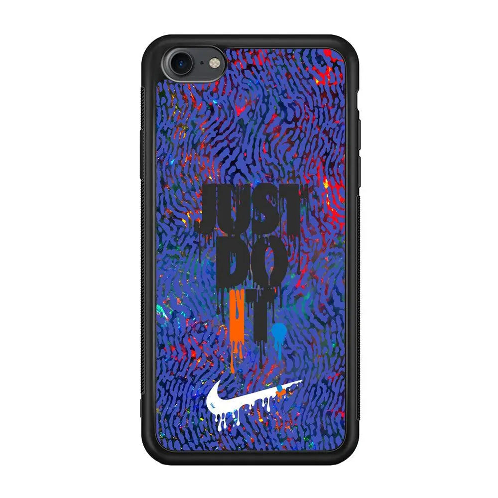 Nike Flaming Magma iPhone 8 Case-Rubber Black (2D Case)-Oxvistore