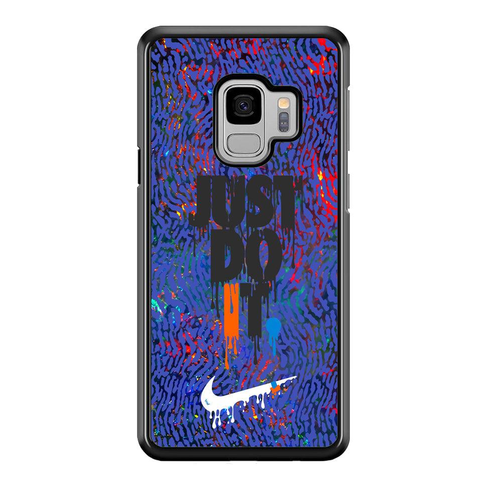 Nike Flaming Magma Samsung Galaxy S9 Case-Rubber Black (2D Case)-Oxvistore