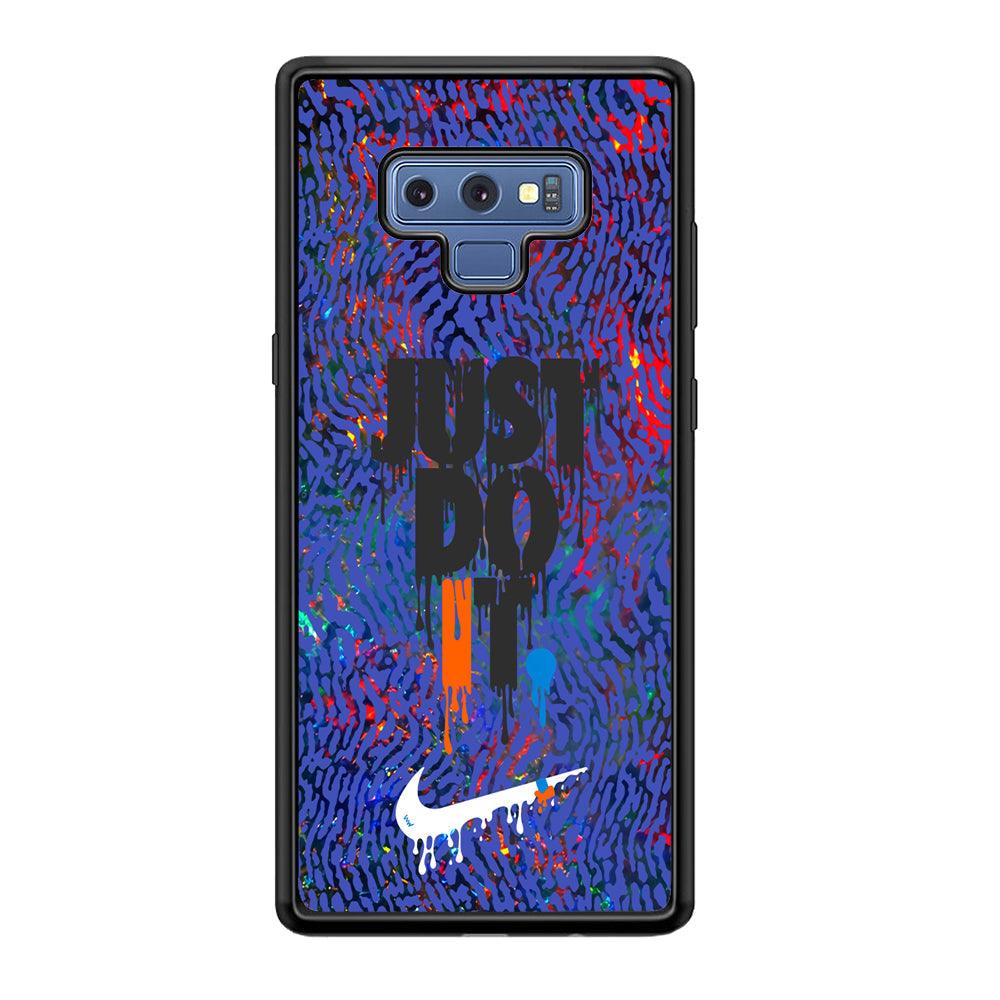 Nike Flaming Magma Samsung Galaxy Note 9 Case-Rubber Black (2D Case)-Oxvistore