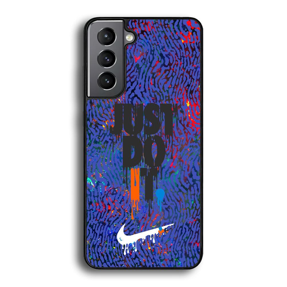 Nike Flaming Magma Samsung Galaxy S21 Plus Case-Rubber Black (2D Case)-Oxvistore