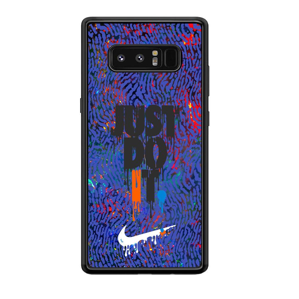 Nike Flaming Magma Samsung Galaxy Note 8 Case-Rubber Black (2D Case)-Oxvistore