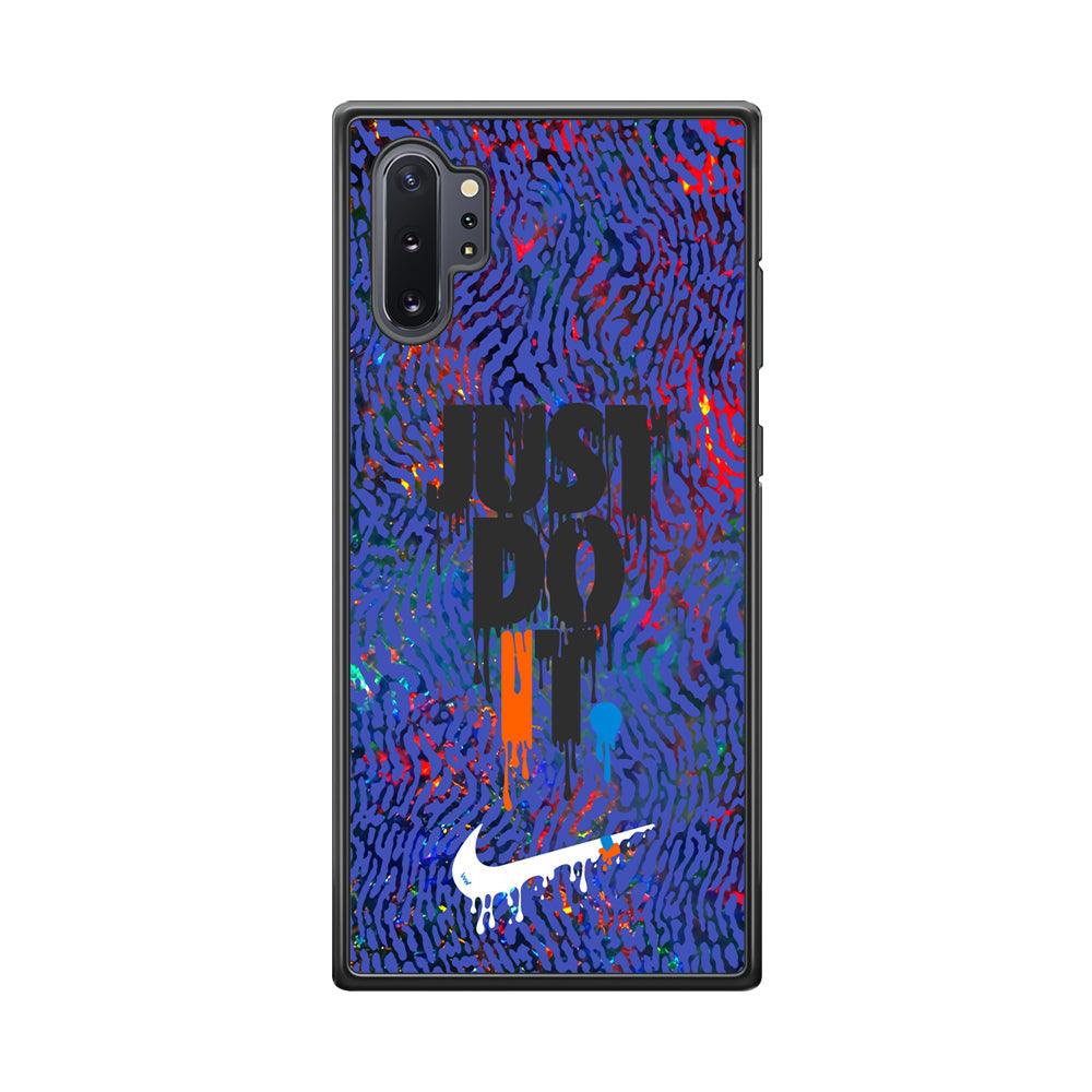 Nike Flaming Magma Samsung Galaxy Note 10 Plus Case-Rubber Black (2D Case)-Oxvistore