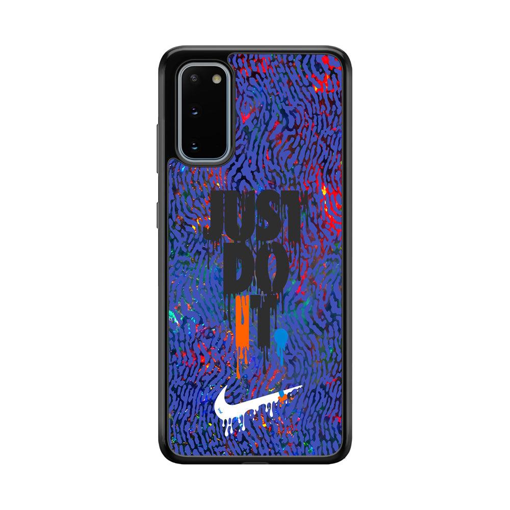Nike Flaming Magma Samsung Galaxy S20 Case-Rubber Black (2D Case)-Oxvistore