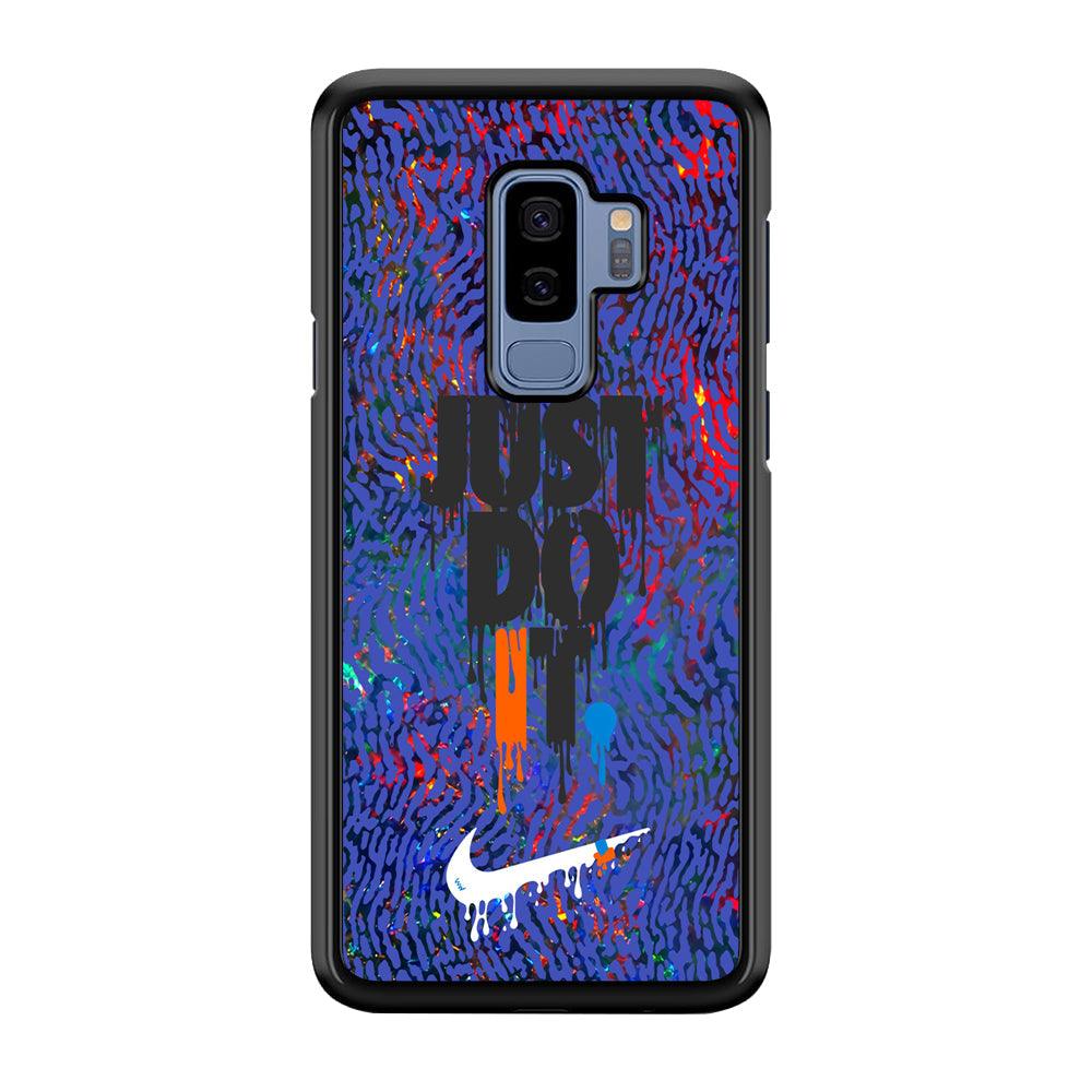 Nike Flaming Magma Samsung Galaxy S9 Plus Case-Rubber Black (2D Case)-Oxvistore