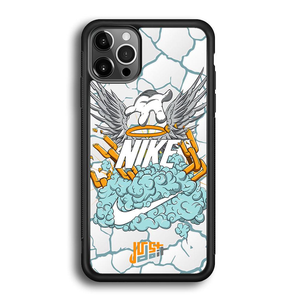 Nike Flying To The Paradise iPhone 12 Pro Max Case-Rubber Black (2D Case)-Oxvistore