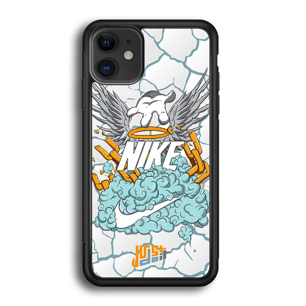 Nike Flying To The Paradise iPhone 11 Case-Rubber Black (2D Case)-Oxvistore