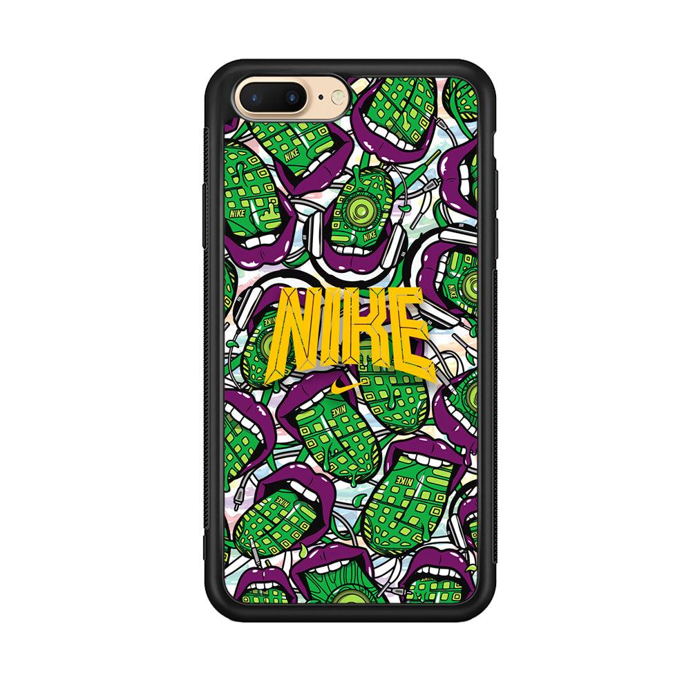Nike Freestyle Art iPhone 8 Plus Case-Rubber Black (2D Case)-Oxvistore