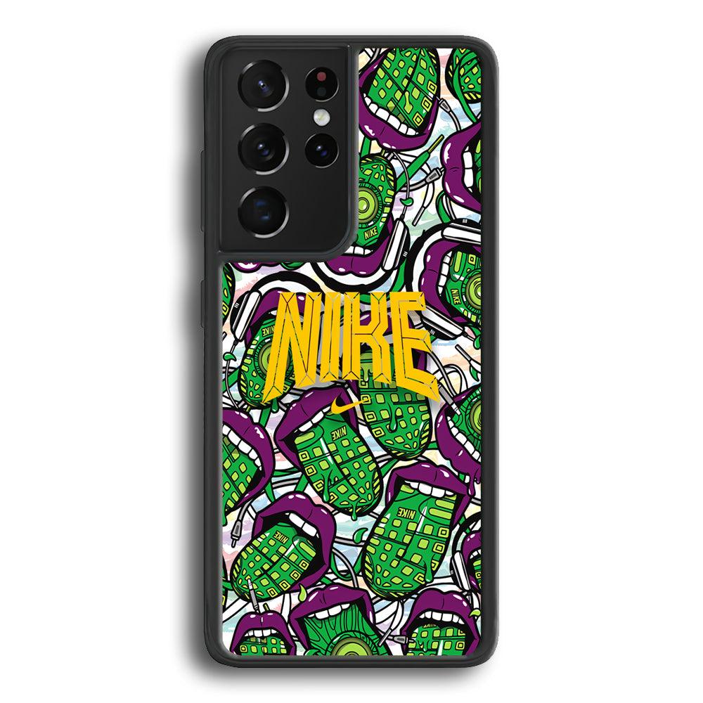 Nike Freestyle Art Samsung Galaxy S23 Ultra Case-Rubber Black (2D Case)-Oxvistore