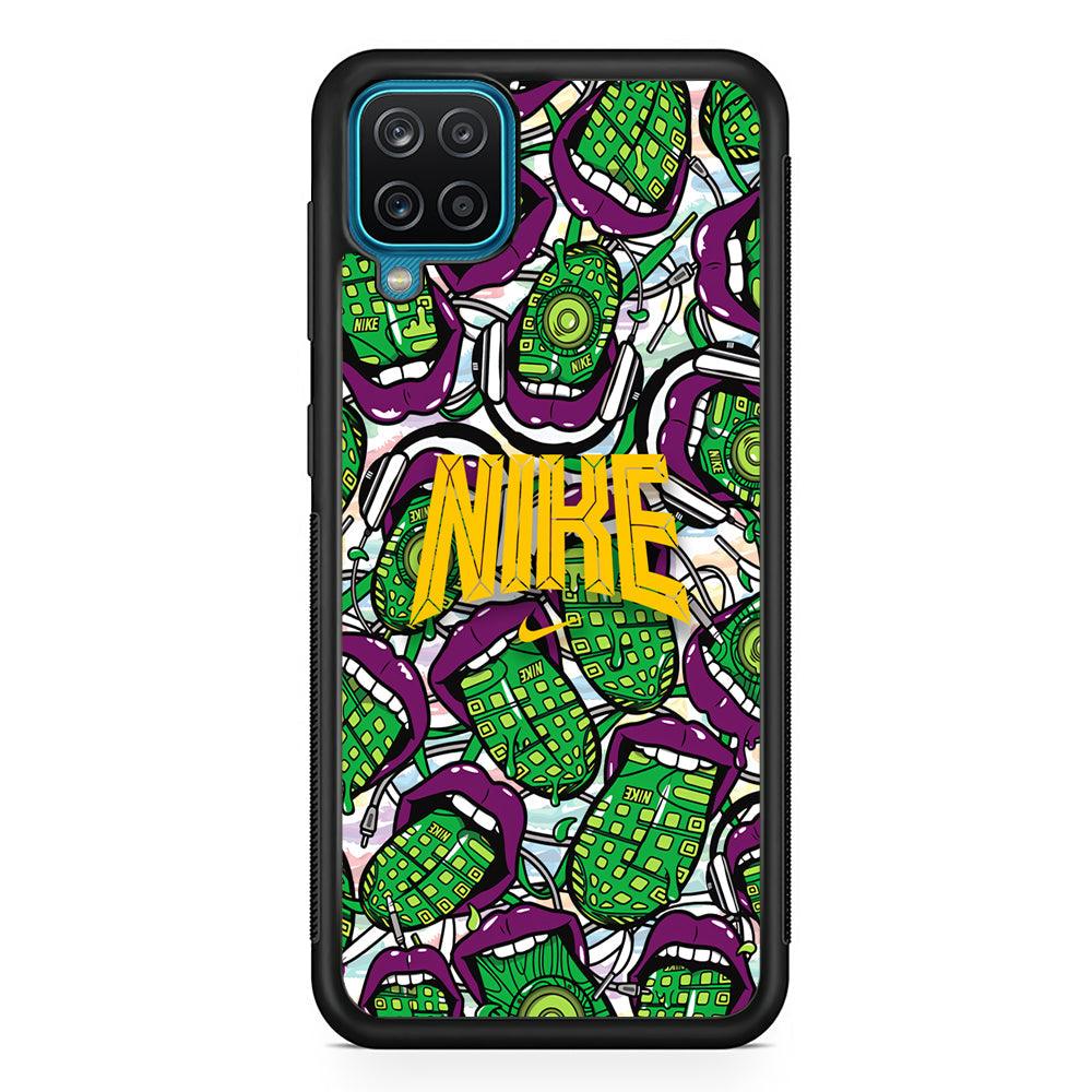 Nike Freestyle Art Samsung Galaxy A12 Case-Rubber Black (2D Case)-Oxvistore