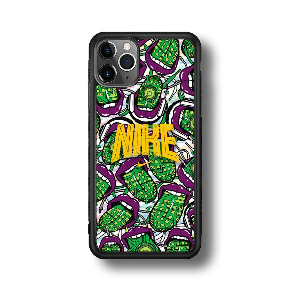 Nike Freestyle Art iPhone 11 Pro Max Case-Rubber Black (2D Case)-Oxvistore