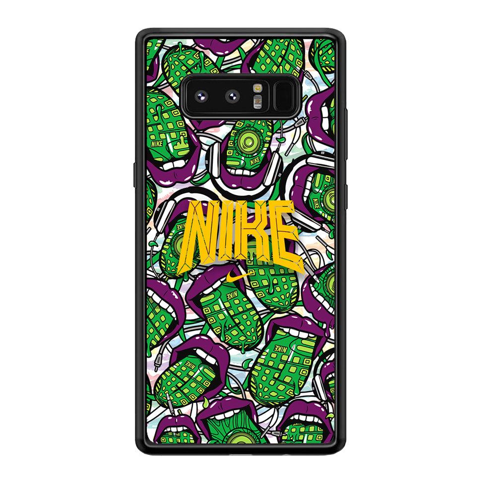 Nike Freestyle Art Samsung Galaxy Note 8 Case-Rubber Black (2D Case)-Oxvistore