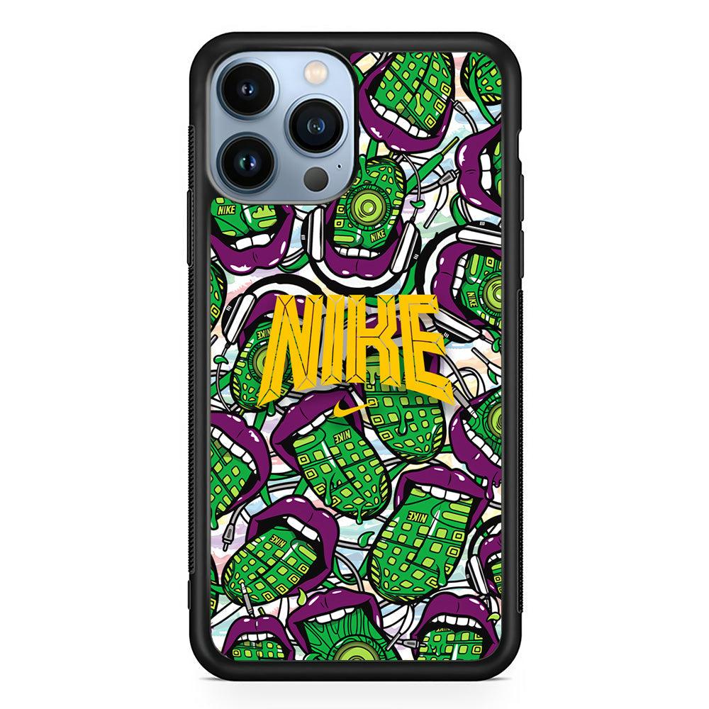 Nike Freestyle Art iPhone 14 Pro Max Case-Rubber Black (2D Case)-Oxvistore