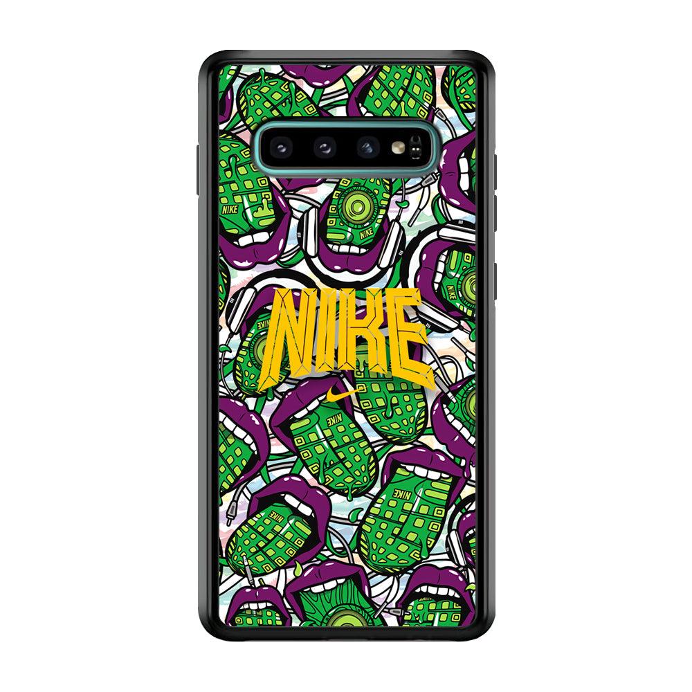 Nike Freestyle Art Samsung Galaxy S10 Plus Case-Rubber Black (2D Case)-Oxvistore
