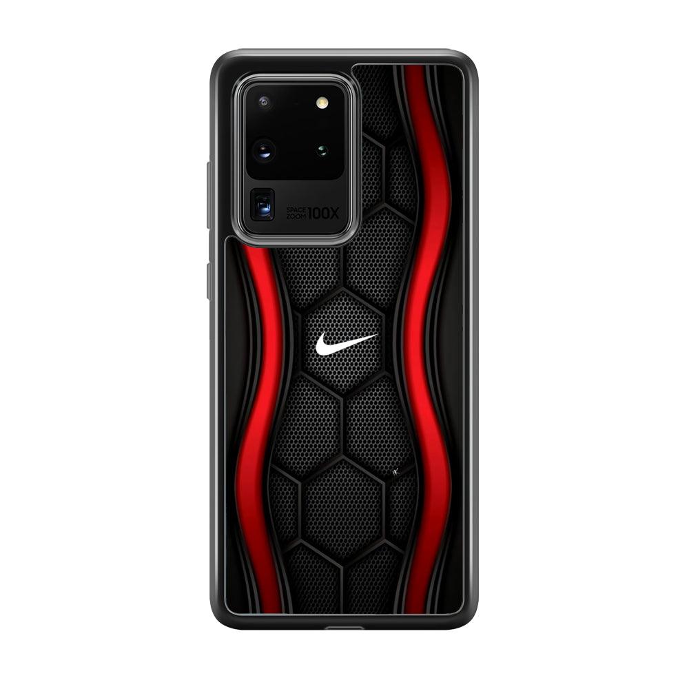 Nike Futuristic Hexagon Dome Samsung Galaxy S20 Ultra Case-Rubber Black (2D Case)-Oxvistore