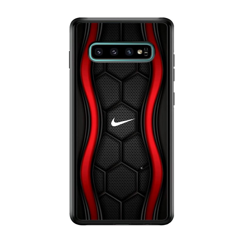 Nike Futuristic Hexagon Dome Samsung Galaxy S10 Plus Case-Rubber Black (2D Case)-Oxvistore